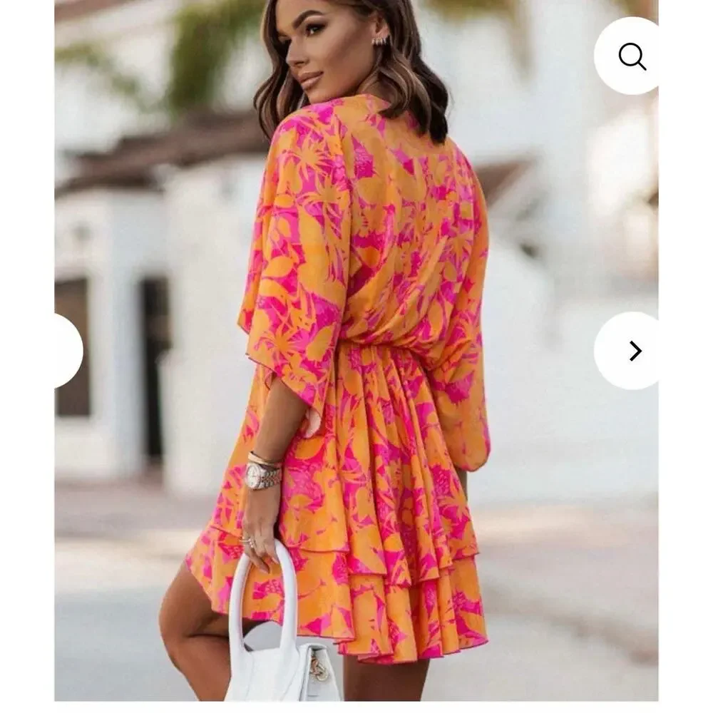 Boho Dress NEW! Great colors! MSRP $90 - Picture 3 of 8